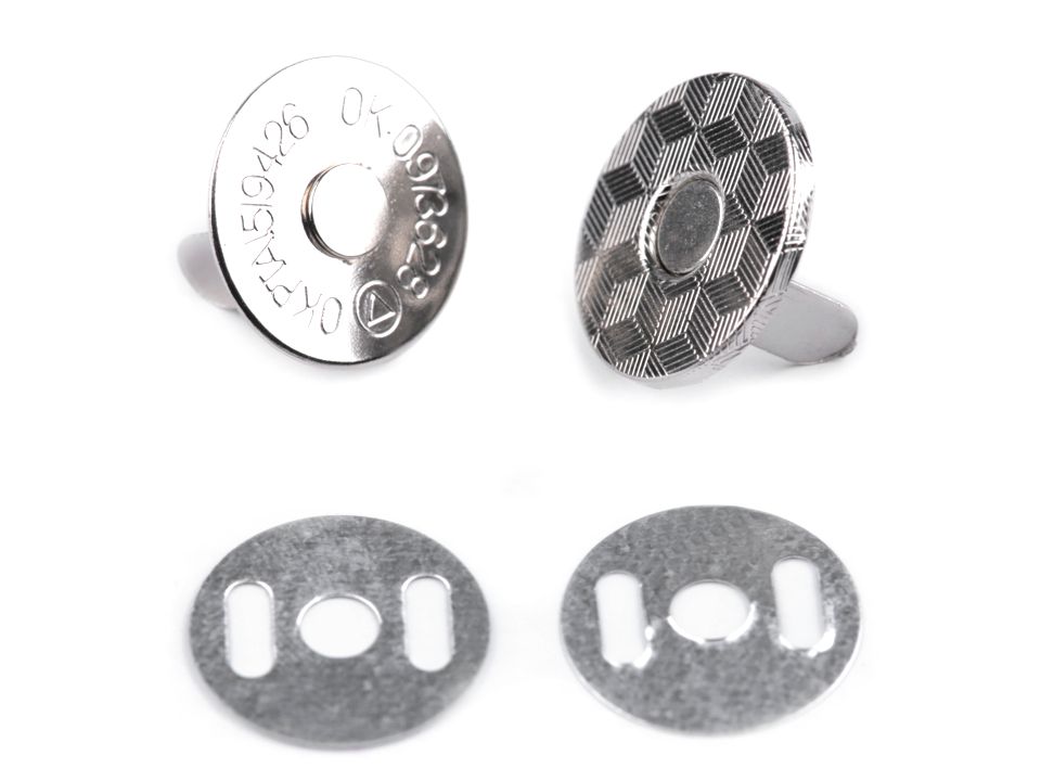 Magnetické zapínanie tenké Ø18 mm - 5 sada
