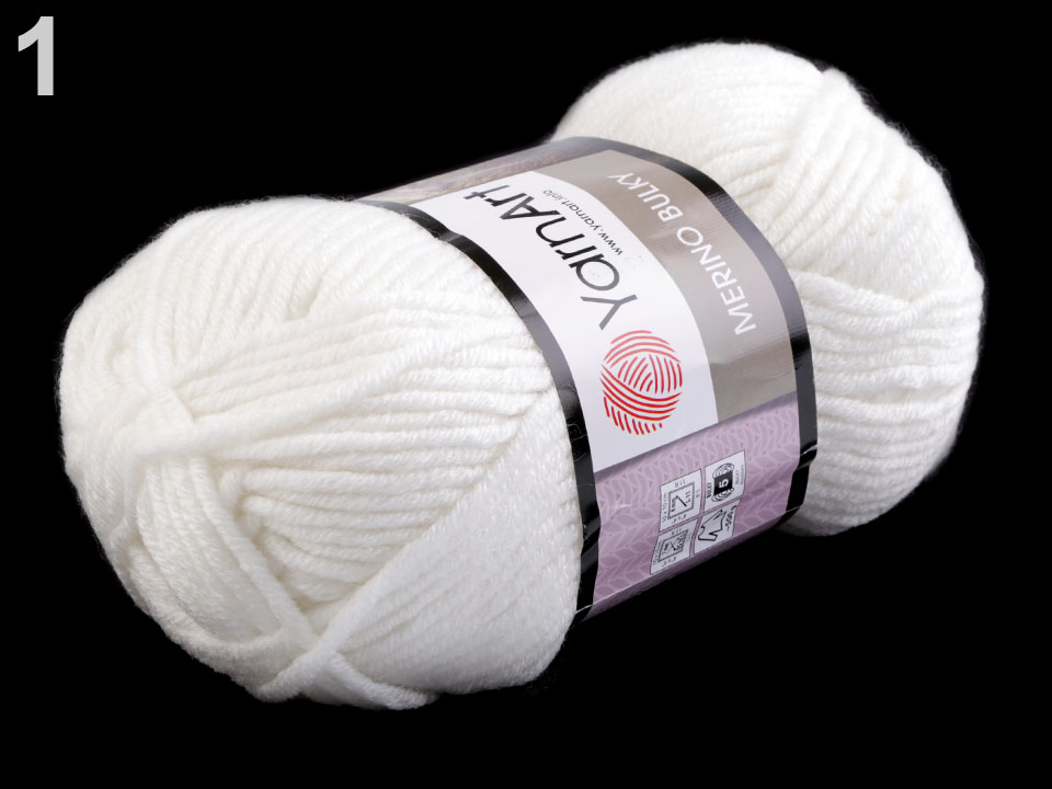 Pletacia priadza YarnArt Merino Bulky (hrčky) 100g