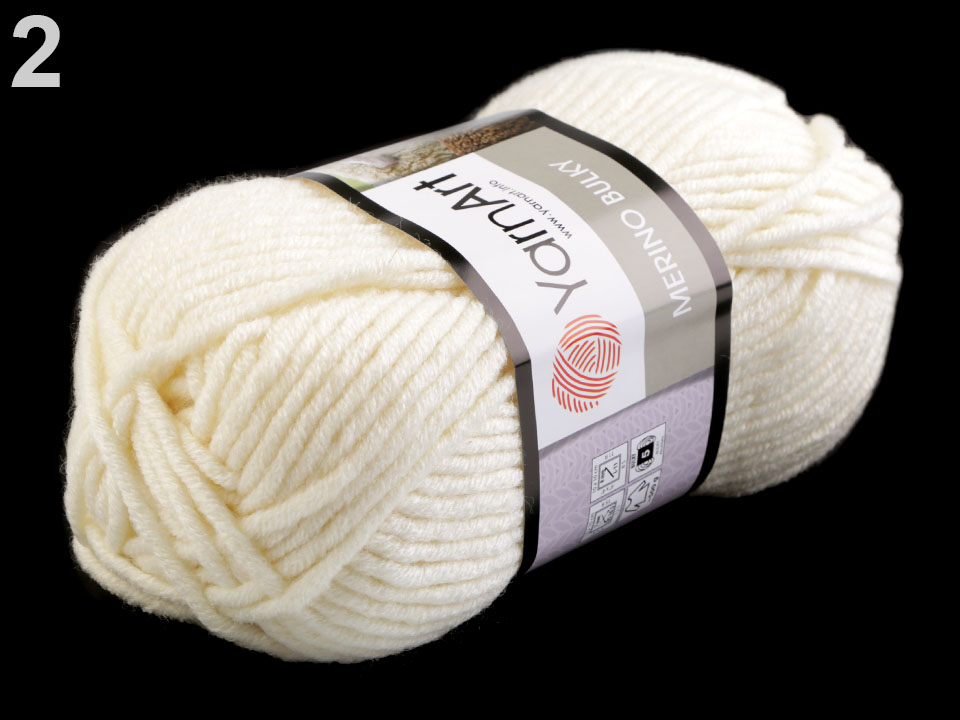 Pletacia priadza YarnArt Merino Bulky (hrčky) 100g