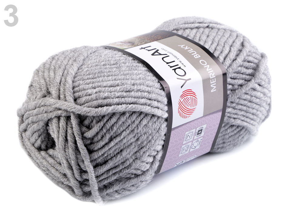 Pletacia priadza YarnArt Merino Bulky (hrčky) 100g