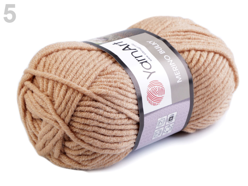 Pletacia priadza YarnArt Merino Bulky (hrčky) 100g