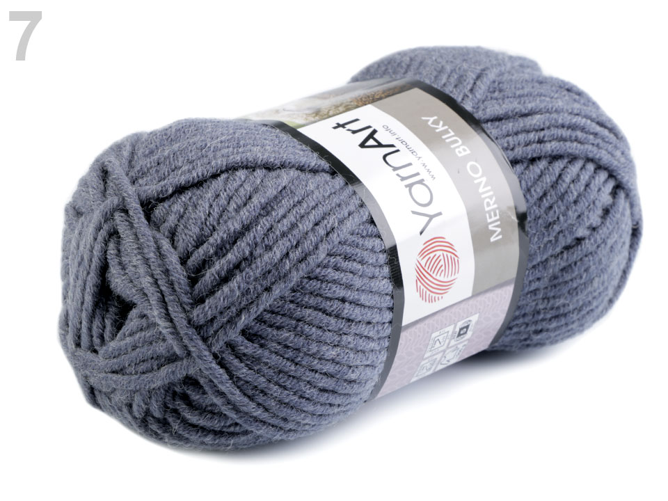 Pletacia priadza YarnArt Merino Bulky (hrčky) 100g