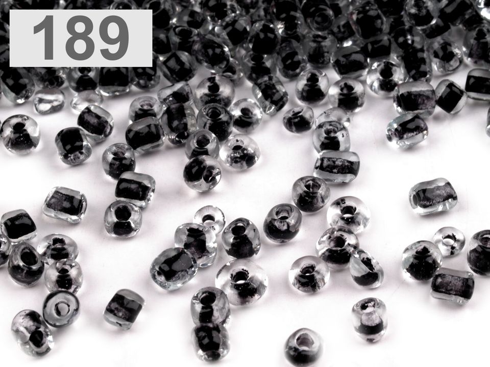 Rokajl sklenený S FAREBNÝM PRIEŤAHOM 4mm - 50g