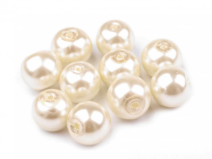 Sklenené voskové perly Ø10 mm - 50g