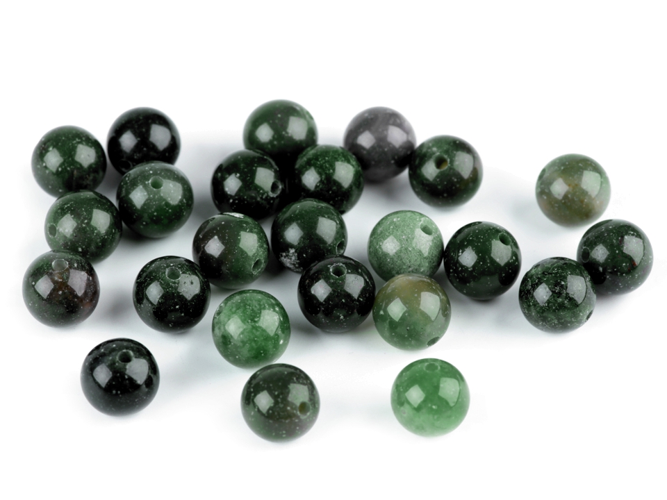 Minerálne korálky Machový achát Ø8 mm - 10ks