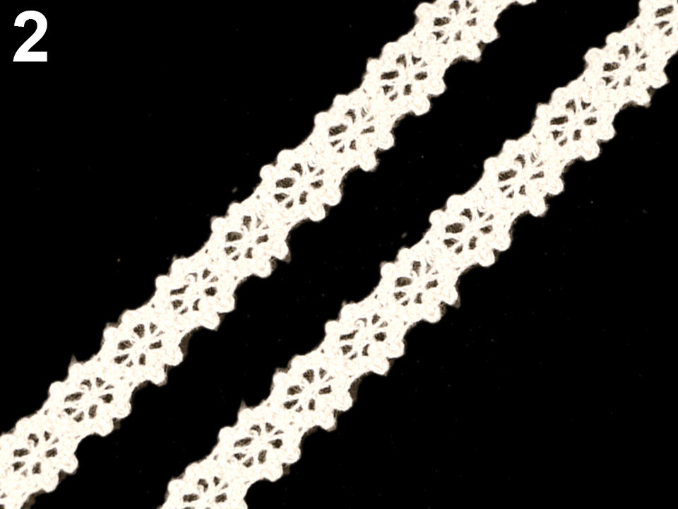 Čipka paličkovaná šírka 12 mm - 1 m