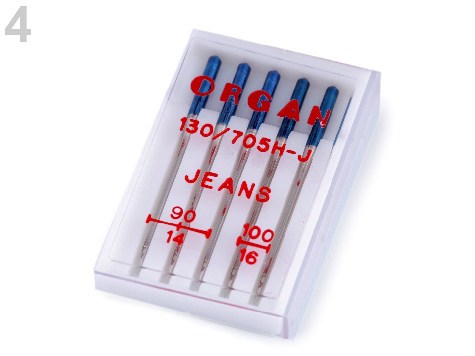 Strojové ihly Jeans 90;100; Organ 