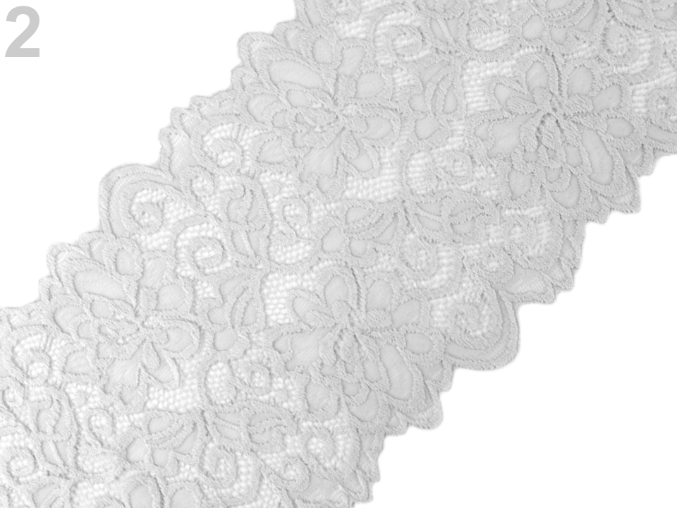 Elastická čipka / vsádka / behúň šírka 15 cm - 1 m
