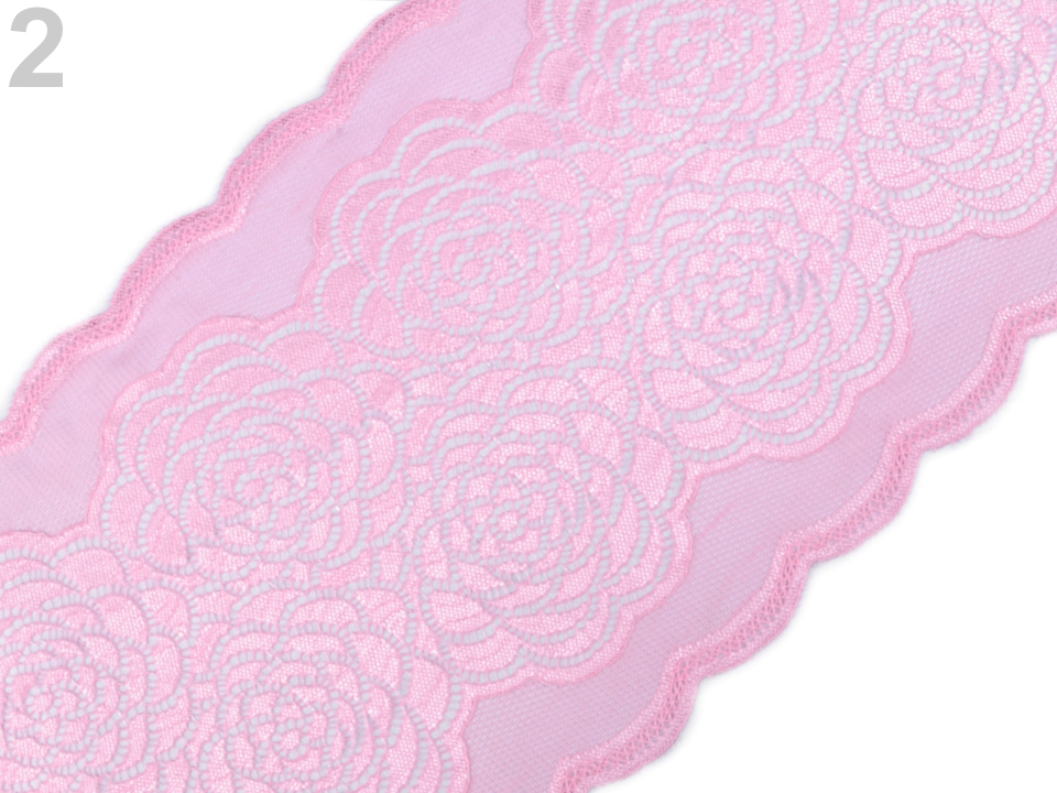 Elastická čipka / vsádka / behúň šírka 20 cm - 1 m