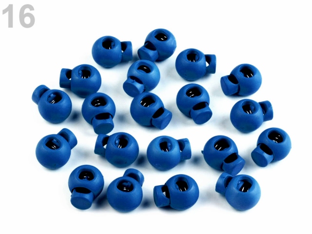 Brzdičky guľaté 15x19 mm – variant 16 modrá kráľovská – 10 ks