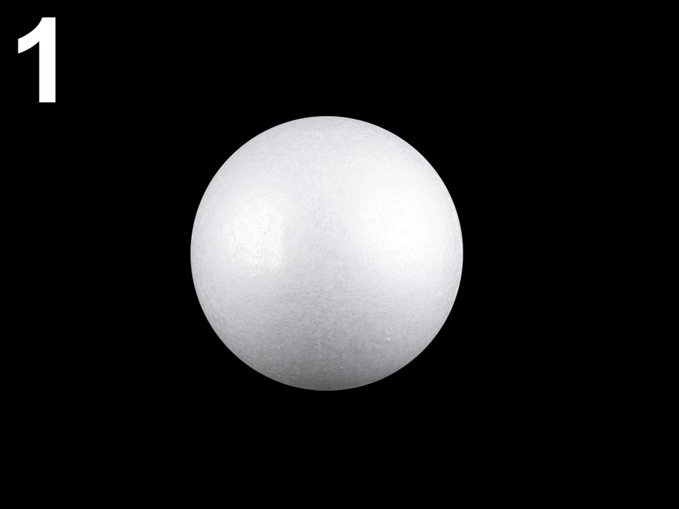 Guľa Ø6,5 cm polystyrén - 1 ks