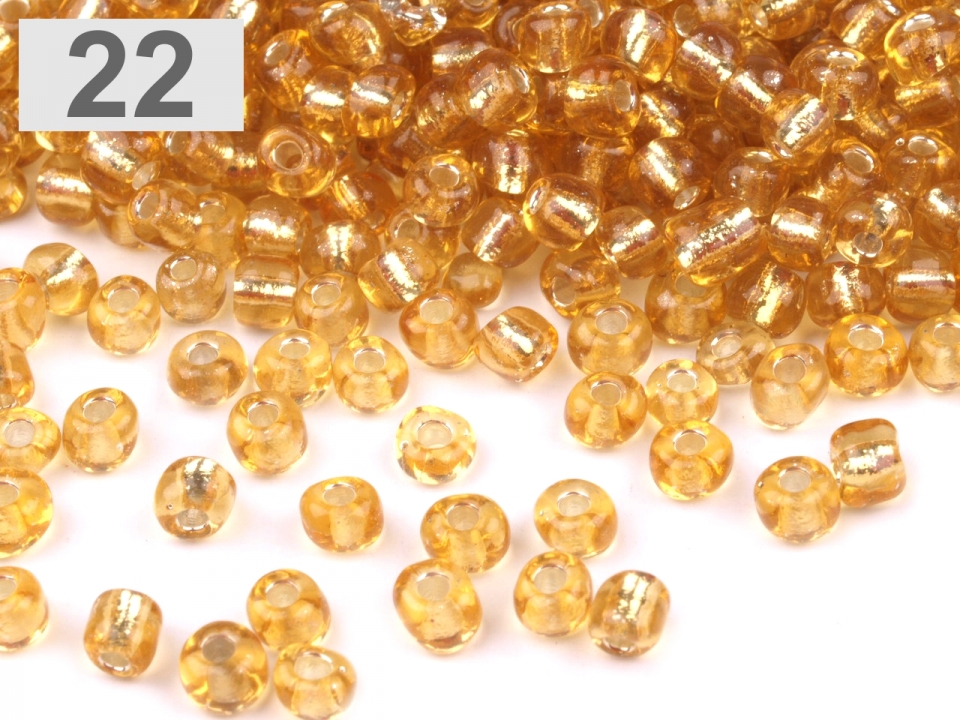 Rokajl sklenený 6/0 s prieťahom 4mm - 50g