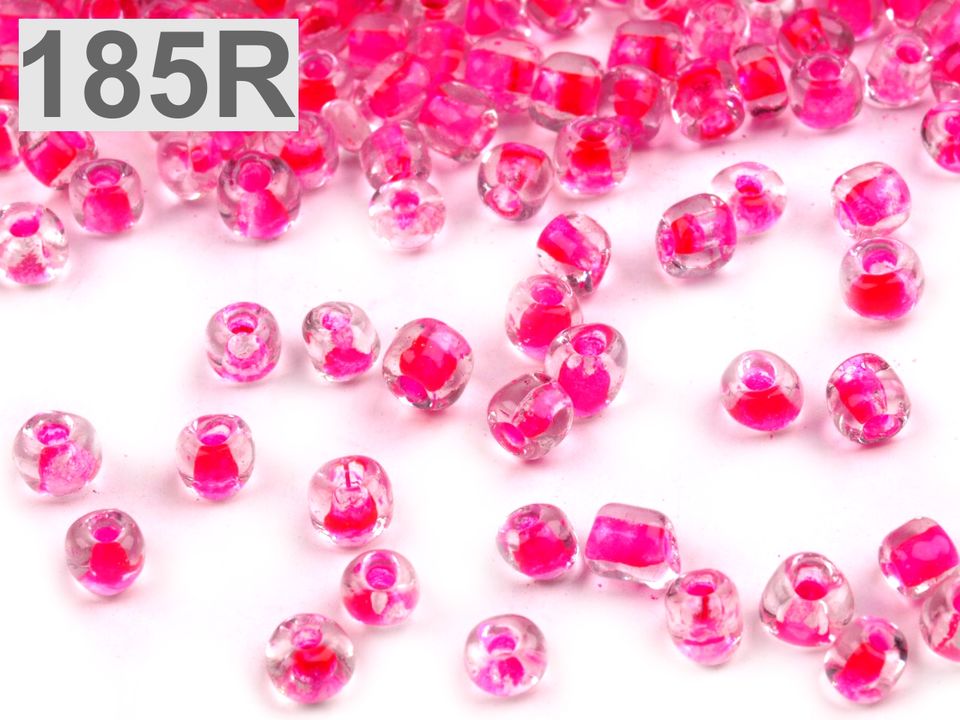 Rokajl sklenený S FAREBNÝM PRIEŤAHOM 4mm - 50g