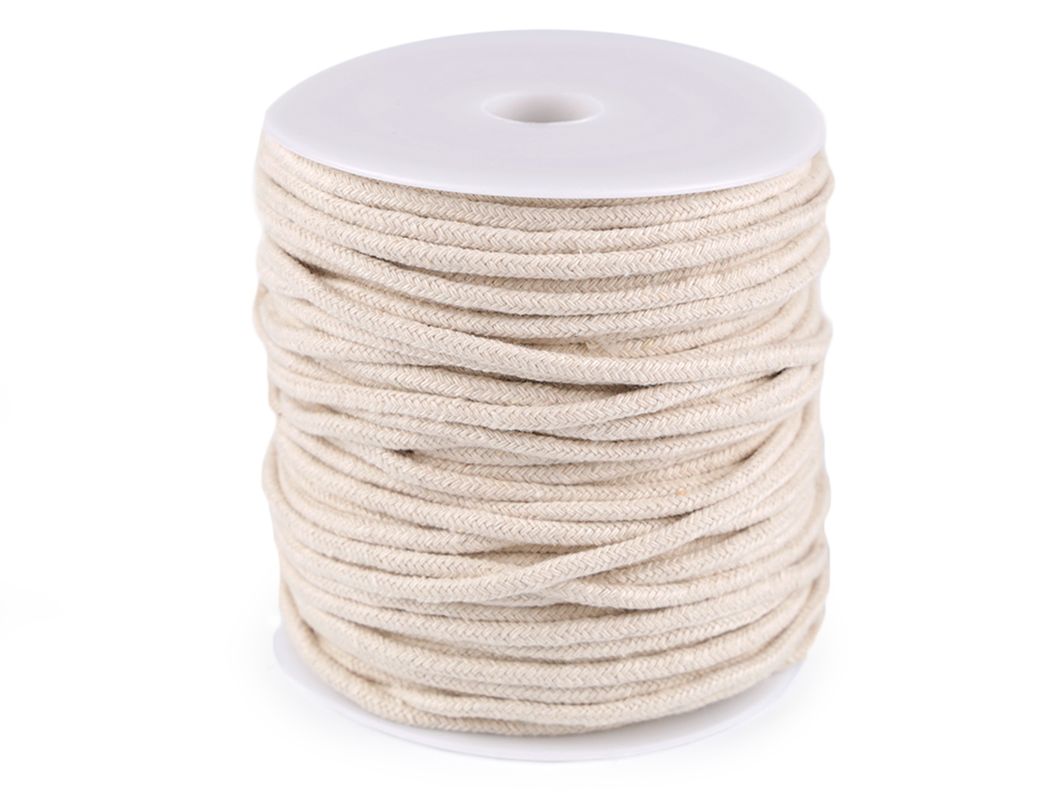 Šnúra na drhanie macramé a háčkovanie / priadza Ø4 mm - 50m