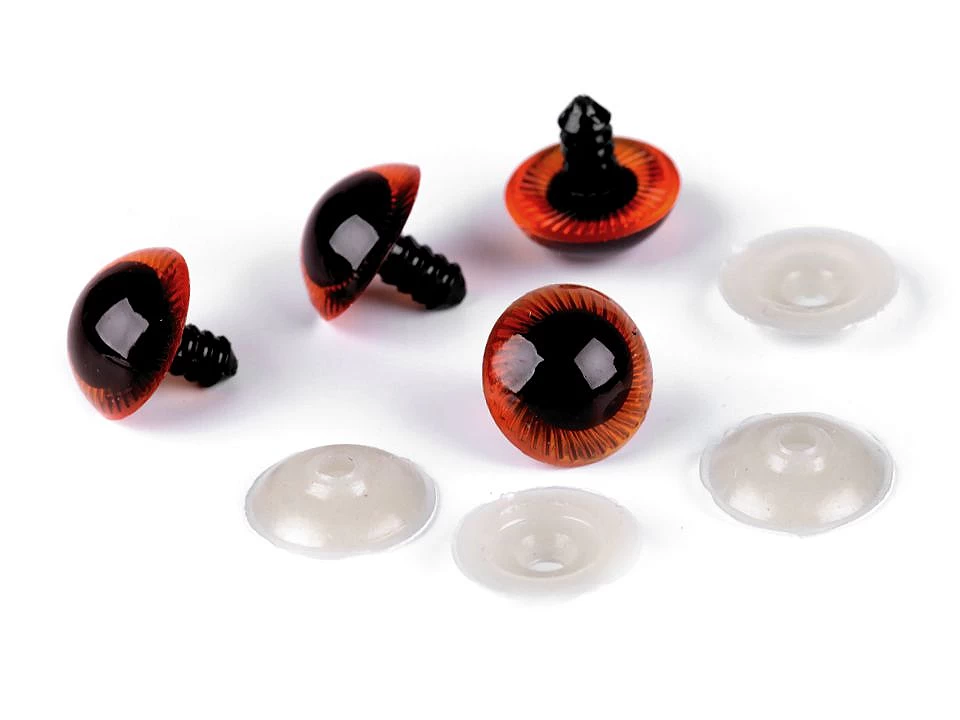 Oči s poistkou Ø20 mm- 4sada (4oči)