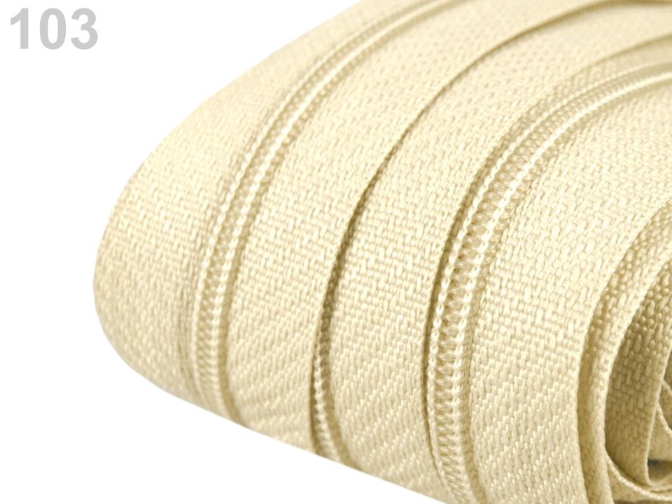 Zips špirálový 3 mm metráž - 1 m
