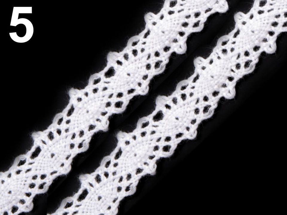 Čipka / vsádka paličkovaná šírka 12 mm - 1 m