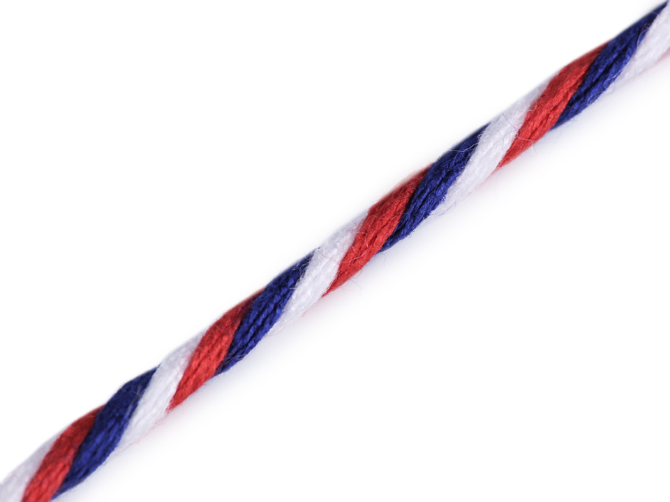 Stáčaná šnúra trikolóra Ø2 mm - 5 m