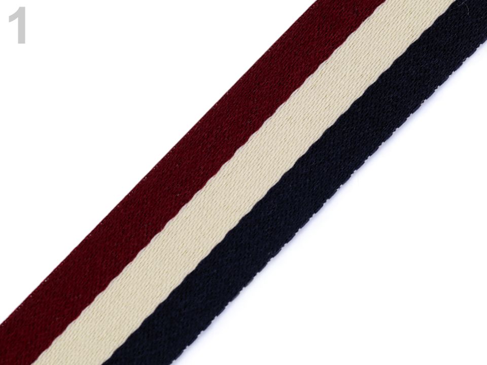 Lampas / odevná stuha šírka 24 mm trikolóra