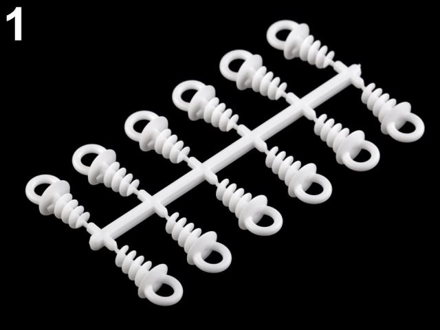 Očko na polystyrénové ozdoby 1,1x2,5 cm - 12 ks