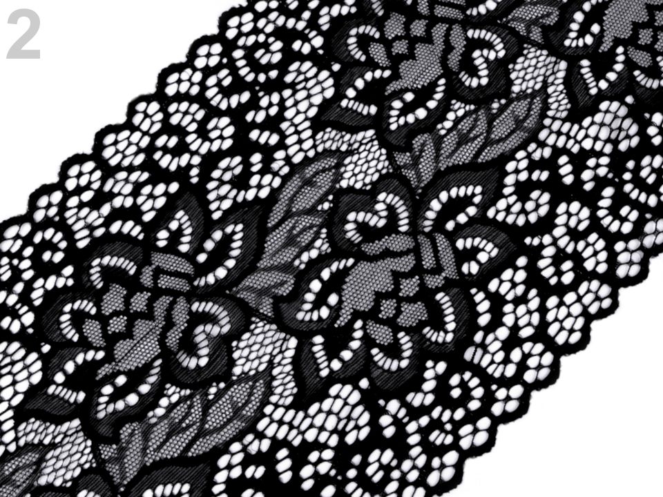 Elastická čipka / vsadka / behúň šírka 17,5 cm - 1 m