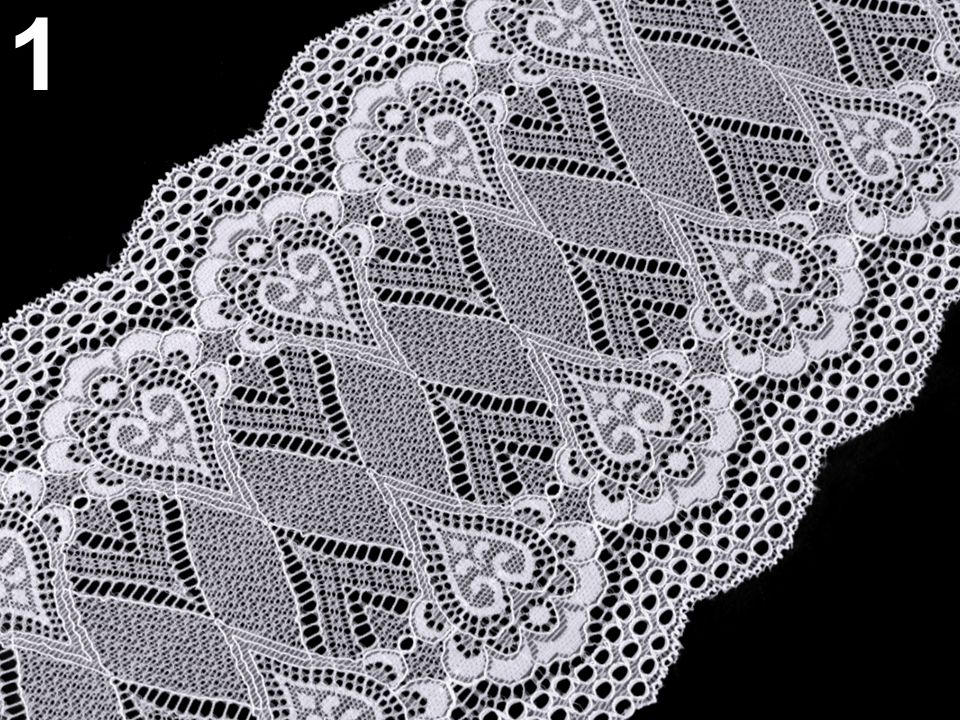 Elastická čipka / vsadka / behúň šírka 18 cm - 1m