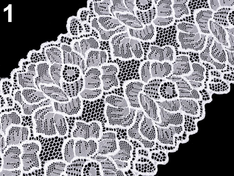 Elastická čipka / vsadka / behúň šírka 15,5 cm - 1 m