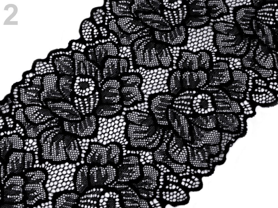 Elastická čipka / vsadka / behúň šírka 15,5 cm - 1 m