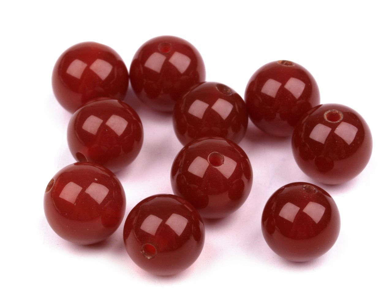 Karneol syntetický minerál Ø8 mm - 10 ks