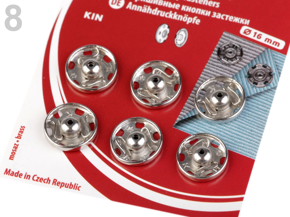 Kovové patentky / stláčacie gombíky - 1 kar.