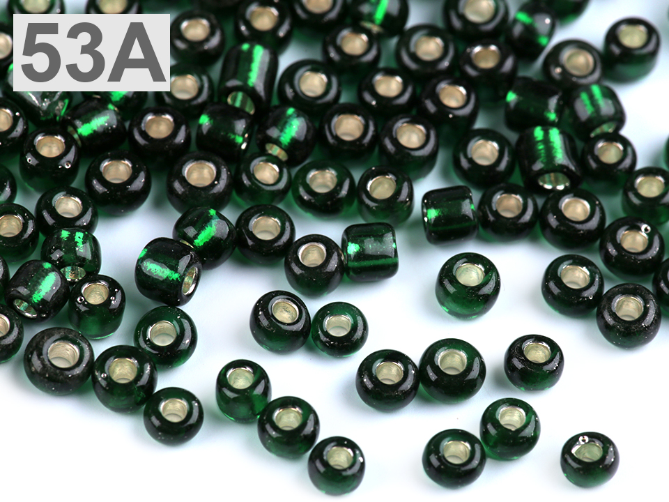 Rokajl sklenený 6/0 s prieťahom 4mm - 50g