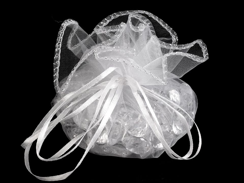 Darčekové vrecúško Ø32 cm organza s lurexom -1 ks