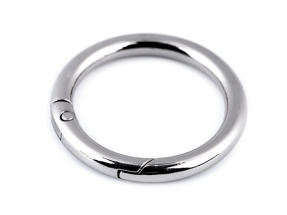 Karabína okrúhla na kabelky / krúžok na kľúče Ø32 mm - 1 ks
