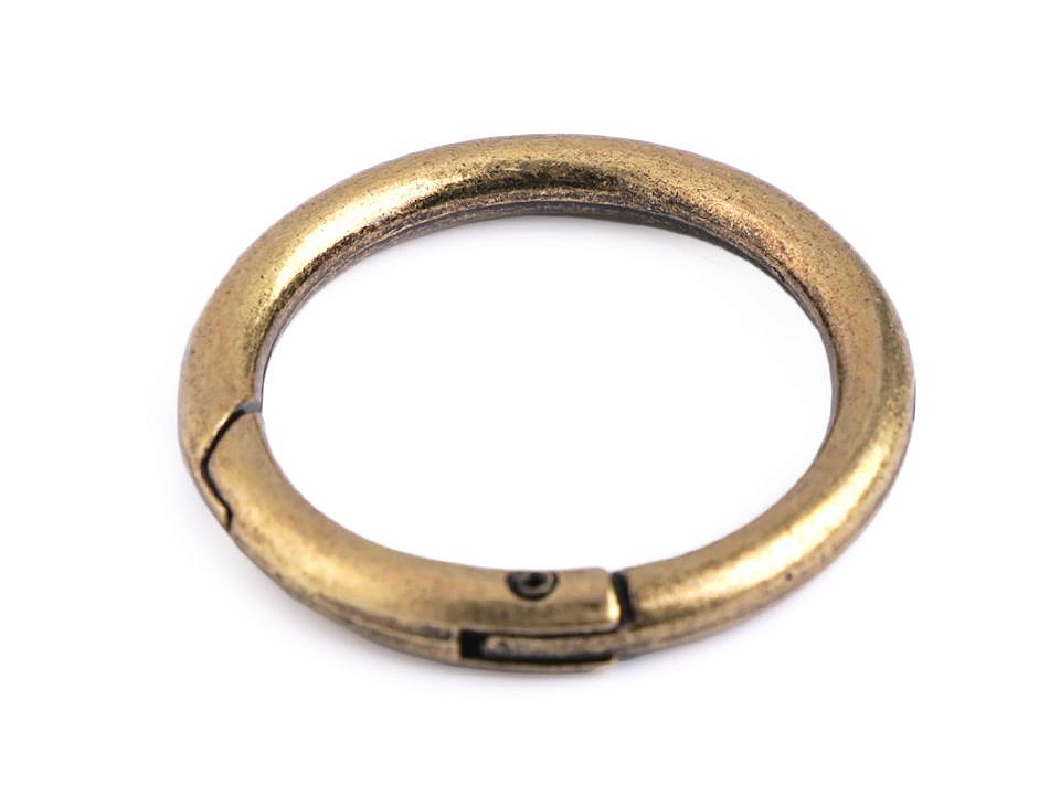 Karabína okrúhla na kabelky / krúžok na kľúče Ø32 mm - 1 ks