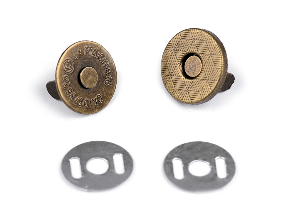 Magnetické zapínanie tenké Ø14 mm - 5 sada