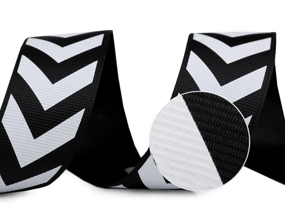 Lampas / rypsová stuha chevron šírka 32 mm - 1 m
