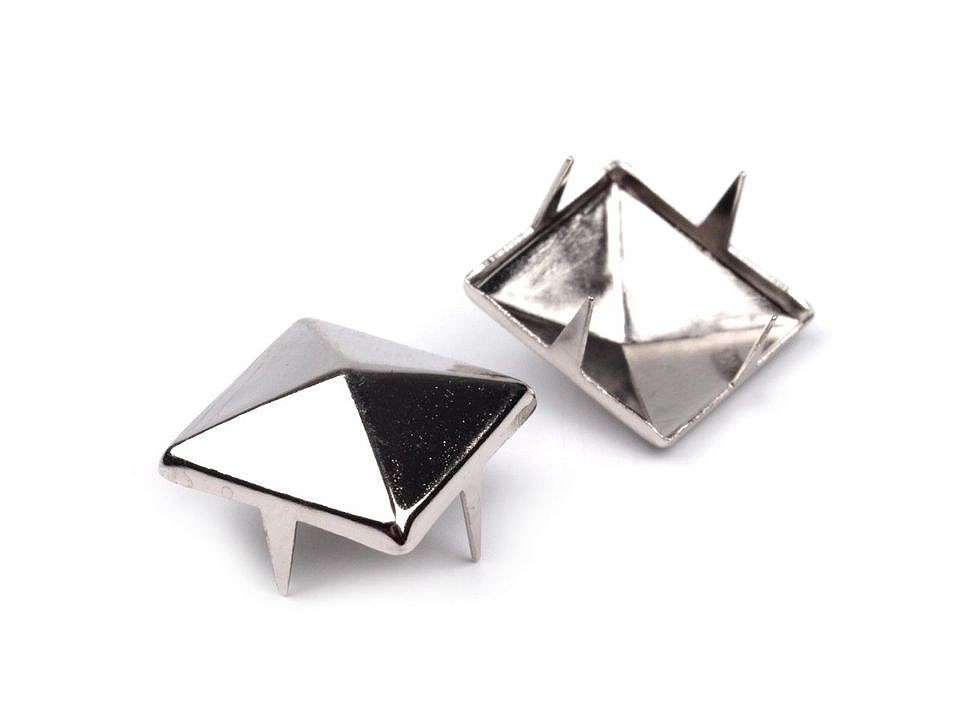 Cvočky na oblečenie 12x12mm pyramída - 50 ks