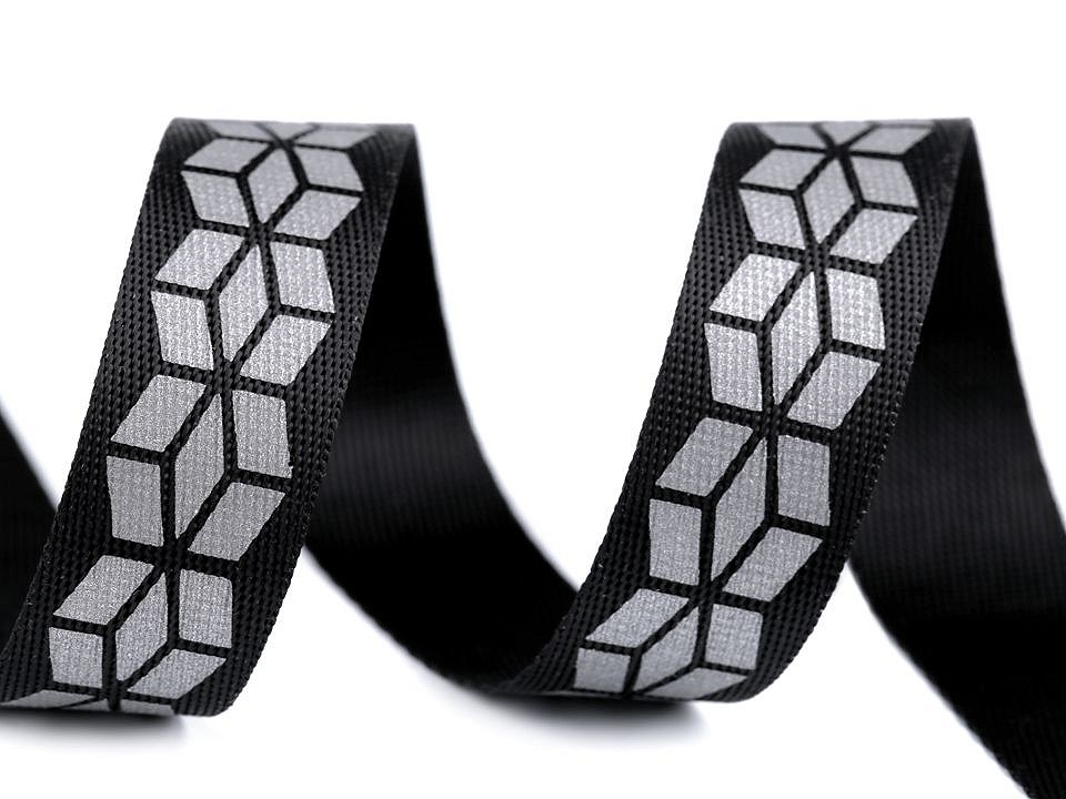 Popruh s reflexnou potlačou šírka 20 mm - 1 m