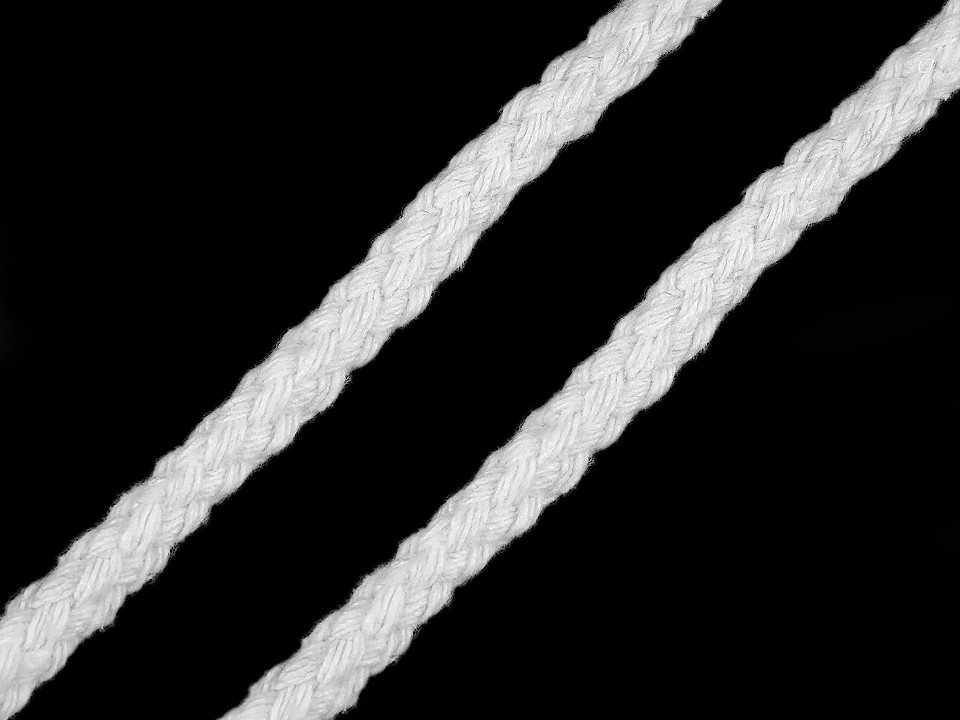 Odevná šnúra / bavlnená priadza / knot Ø5 mm splietaná - 5m