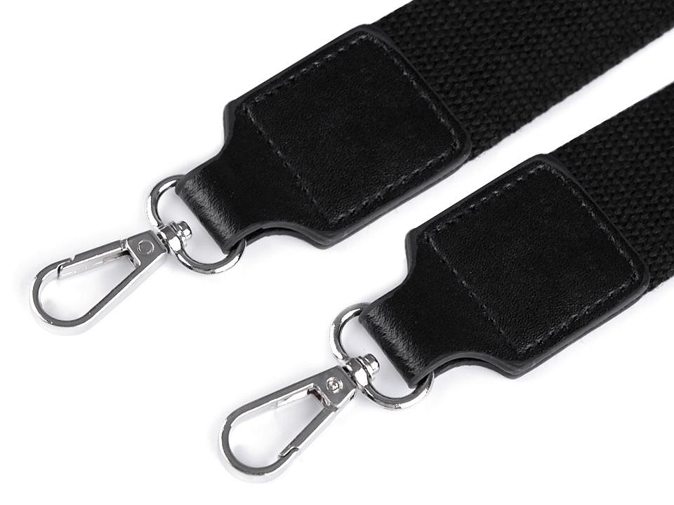 Textilná rúčka / popruh na tašku s karabínami 113 cm - 1 ks
