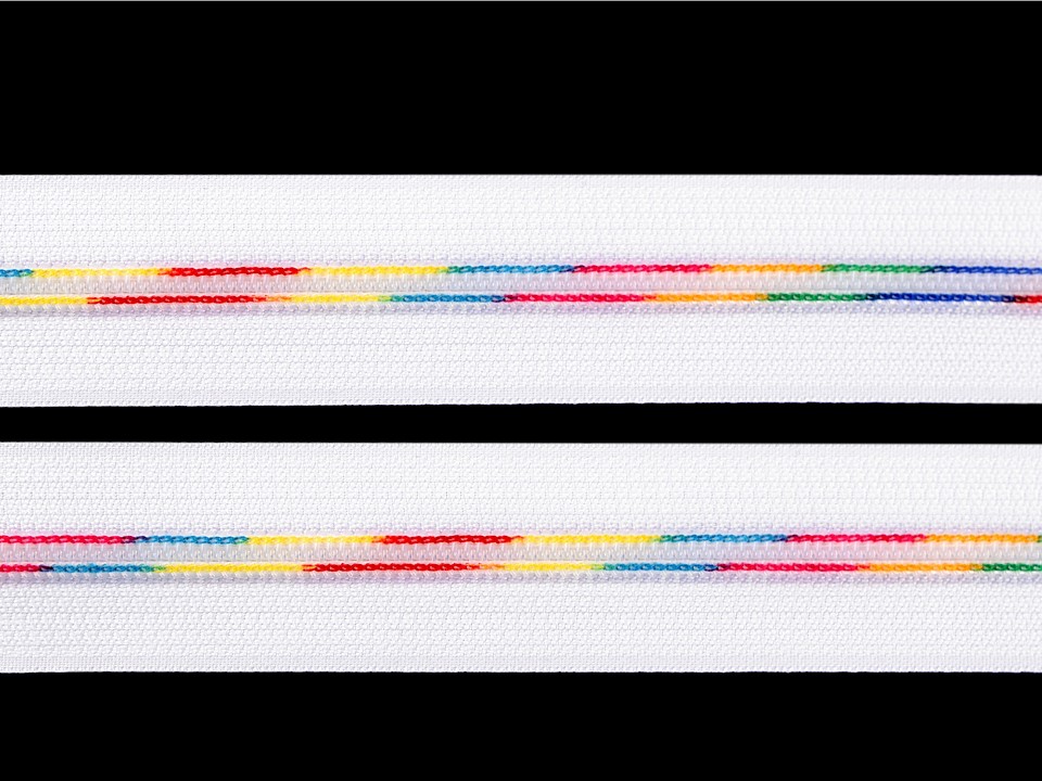 Dúhový zips špirálový šírka 6 mm metráž - 1 m