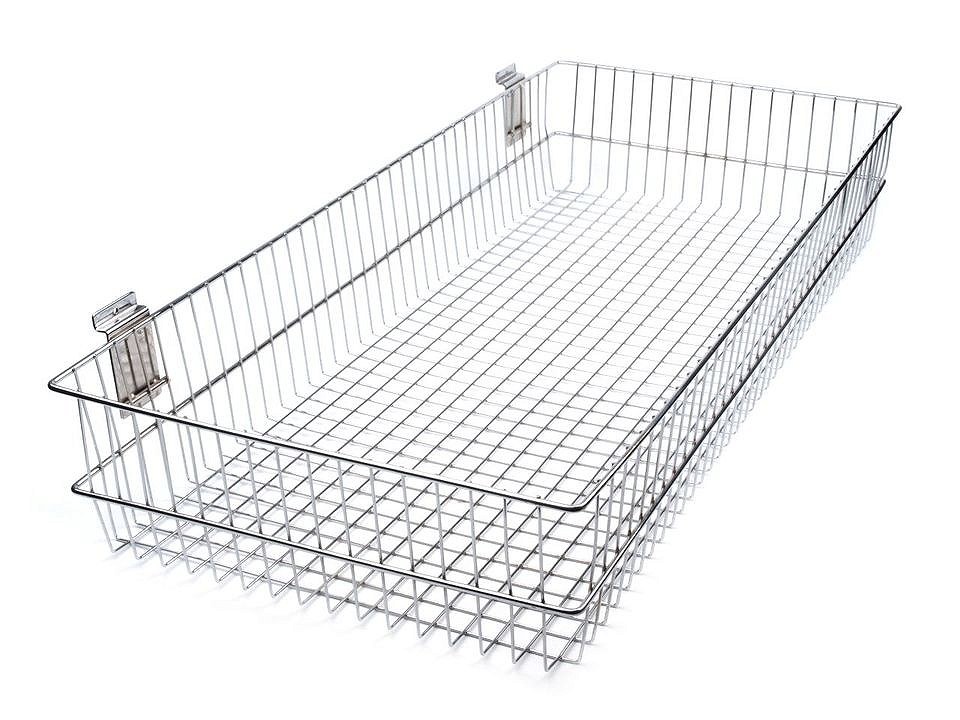 Kovový košík 40x90 cm k zaveseniu na panely - 1ks