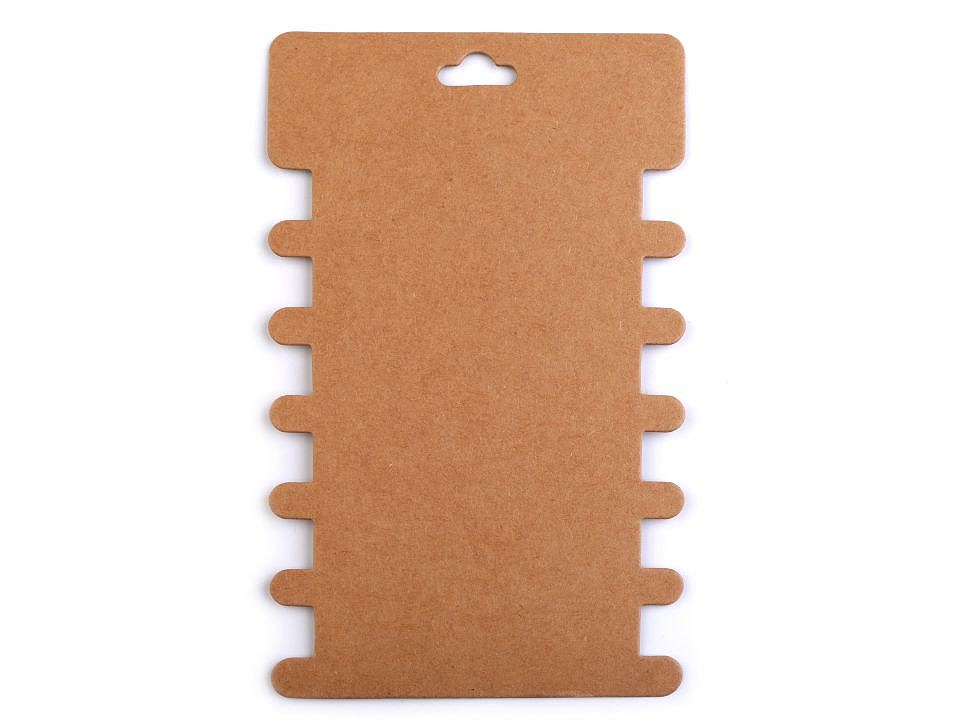 Papierová karta natural 8,6x14,4 cm s výrezmi - 100 ks