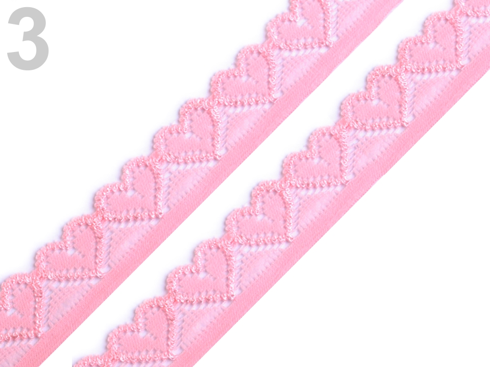 Elastická čipka, šírka 1,7 cm - 1m