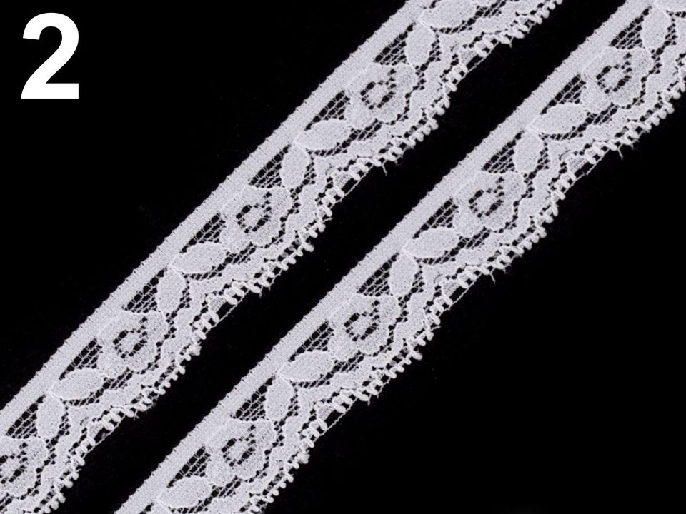 Čipka elastická šírka 20 mm - 1 m