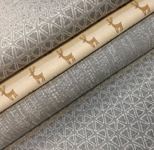 STRIEBORNÉ TROJUHOLNÍKY SHIMMER LUREX- OBOJSTRANNÁ POŤAHOVKA