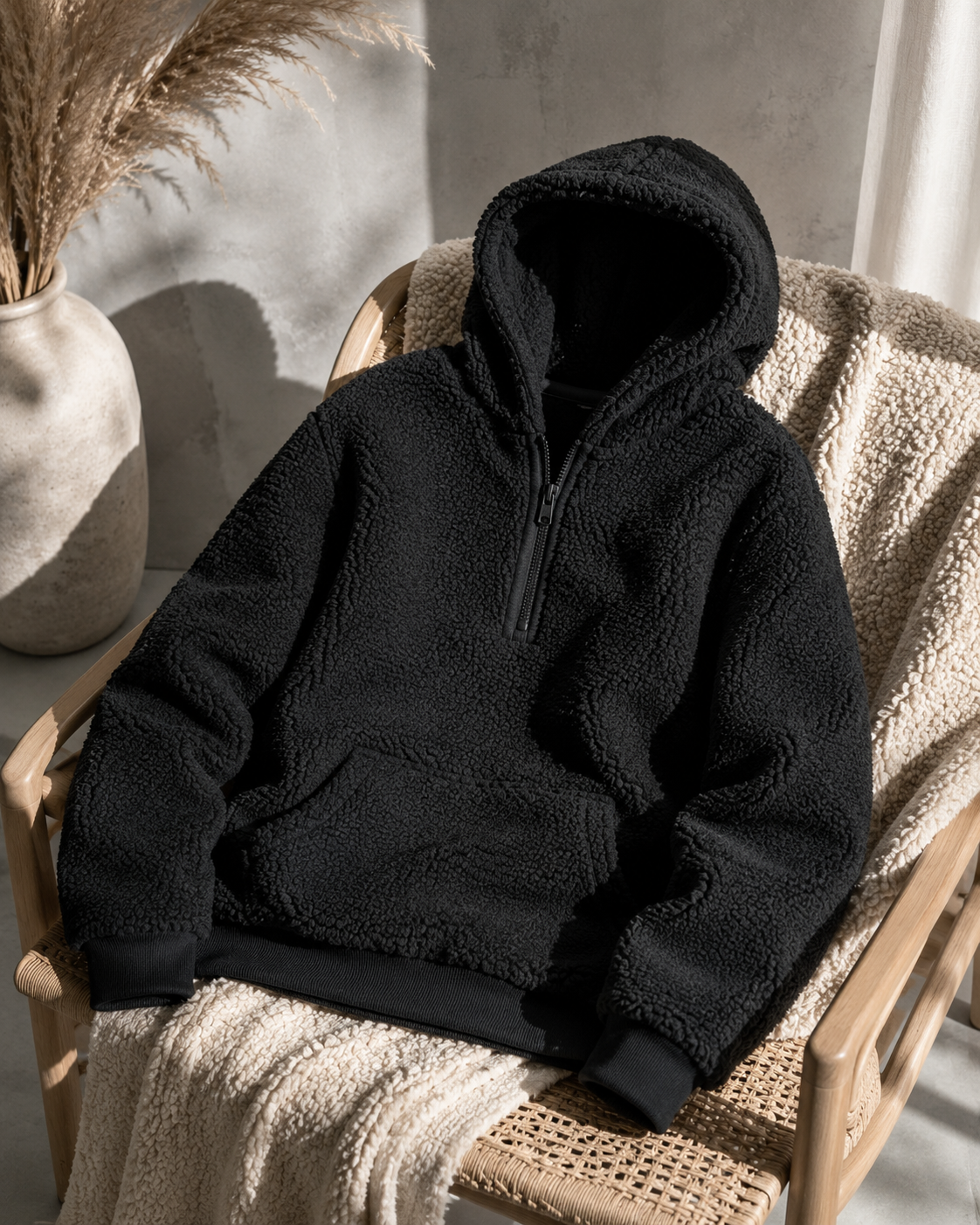 SHERPA BARANČEK POLAR FLEECE ČIERNY- JEDNOSTRANNÝ