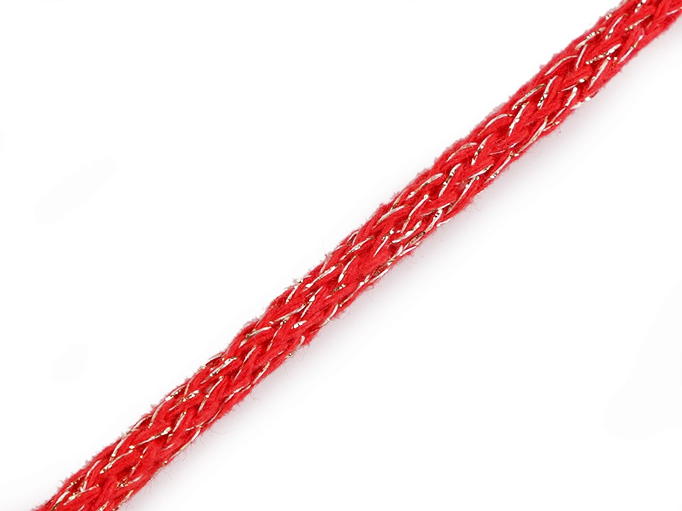 Vianočná šnúra / priadza Ø5 mm s lurexom - 5 m