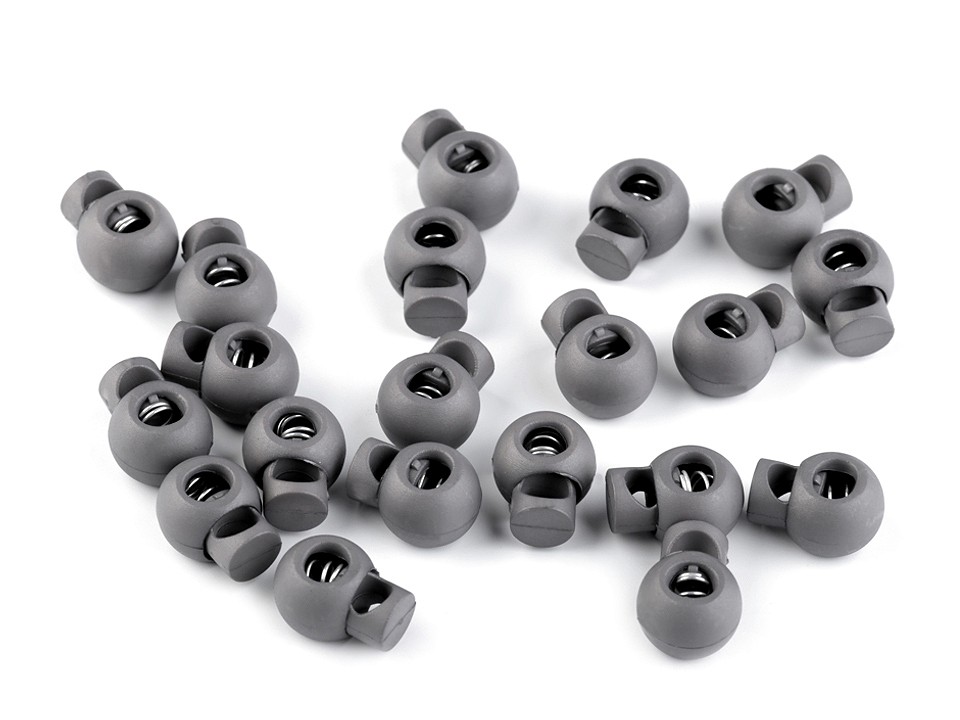 Brzdičky guľaté 15x19 mm – variant 4 šedá – 10 ks