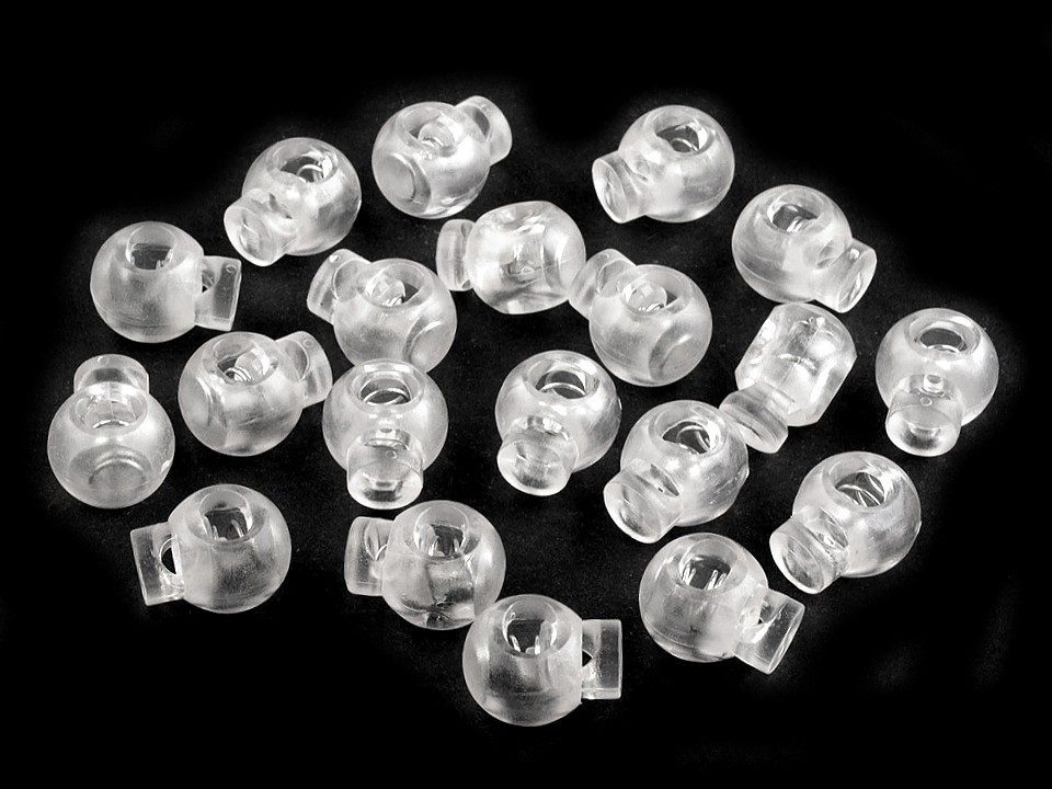 Brzdičky guľaté 15x19 mm – variant 7 transparent – 10 ks